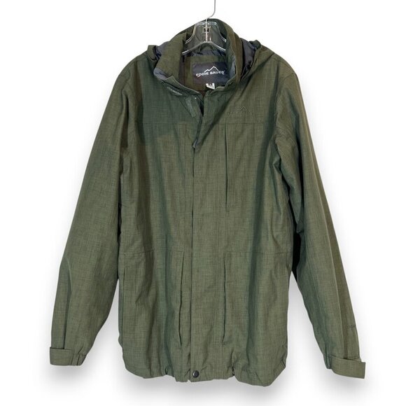 Eddie Bauer Jacket Green Full Zip Hood Small - Picture 10 of 10